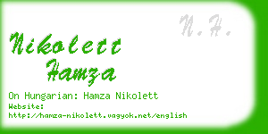 nikolett hamza business card